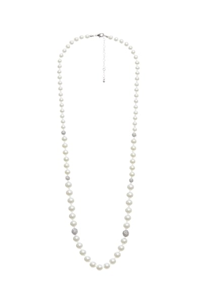 Minimalist Long Pearl Necklace
