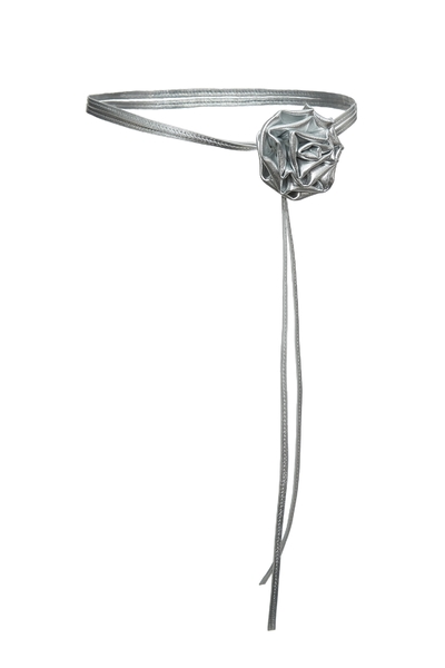 Rose Leather Wrap Belt