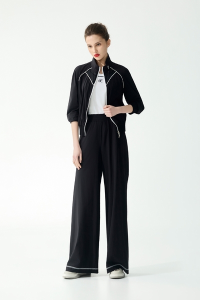 Contrast Stitch Detail Collagen Pants