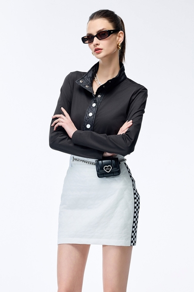 Diamond pattern casual skirt