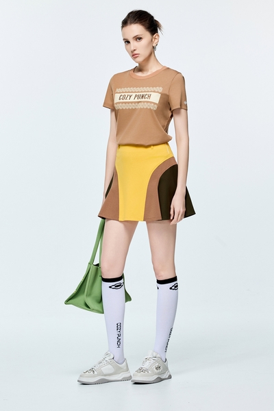 Colour Block Golf Skirt