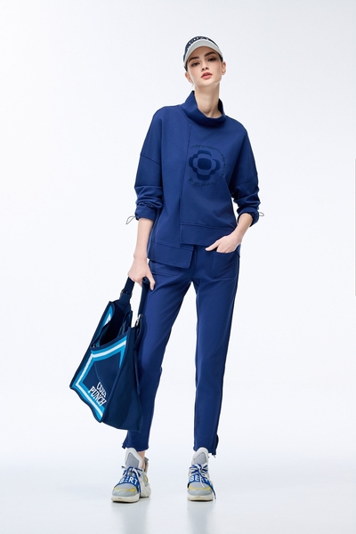 Midnight Blue Fitted Pants