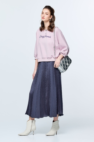 Makeup Pink Rope Embroidery Top